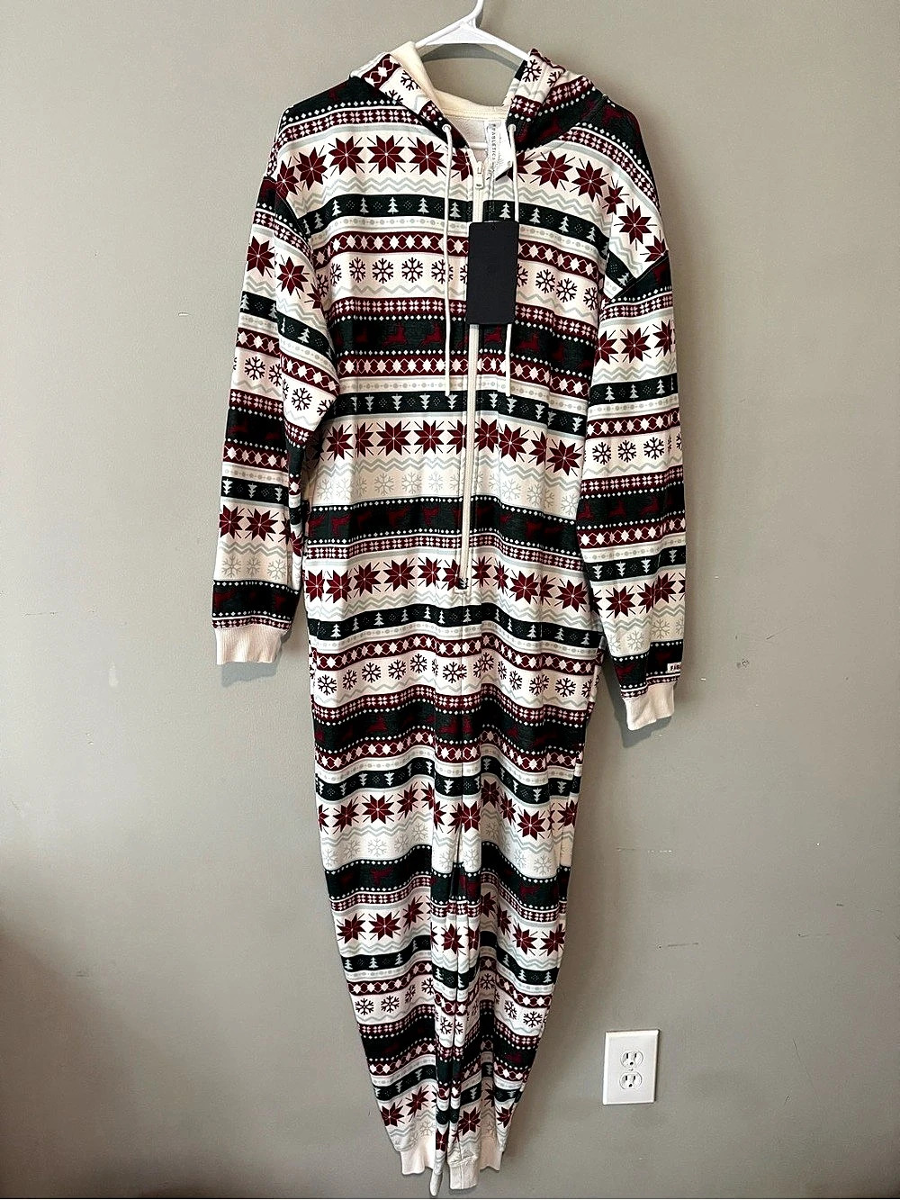 Fabletics Cozy Fleece Hooded Onesie Pajamas